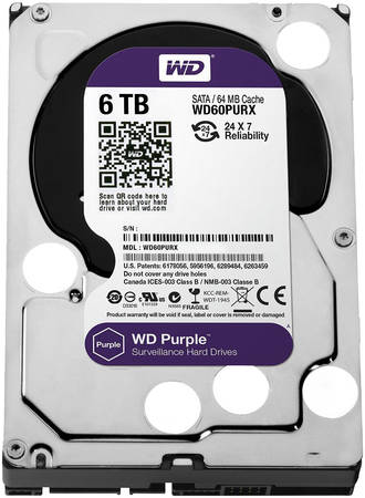 Жесткий диск WD Purple 6ТБ (WD60PURX) 965844444191303