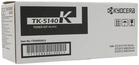 Картридж для лазерного принтера Kyocera TK-5140K, черный, оригинал 965844444192033