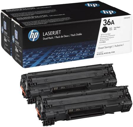 Картридж для лазерного принтера HP 36А (CB436AF) черный, оригинал 965844444193102
