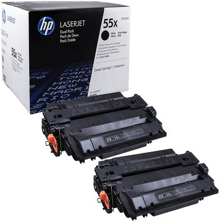 Картридж для лазерного принтера HP 55X (CE255XD) черный, оригинал 965844444193117