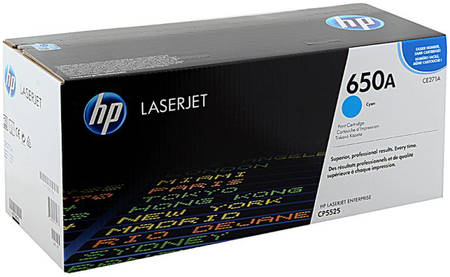 Картридж для лазерного принтера HP 650A (CE271A) голубой, оригинал 965844444193124