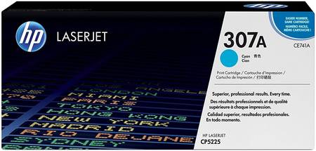 Картридж для лазерного принтера HP 307A (CE741A) голубой, оригинал 965844444193212