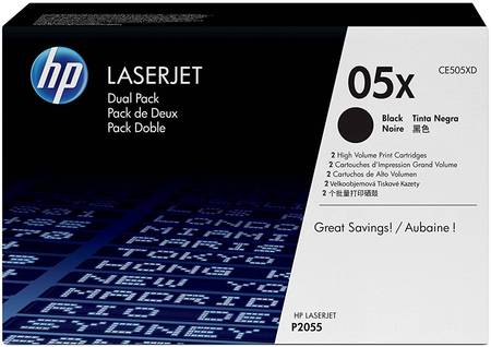 Картридж для лазерного принтера HP 05X (CE505XD) черный, оригинал 965844444193218