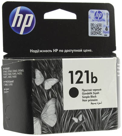 Картридж для струйного принтера HP 121b (CC636HE) черный, оригинал 965844444193236