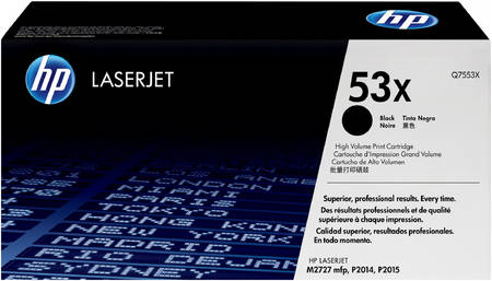Картридж для лазерного принтера HP 53X (Q7553X) черный, оригинал 965844444193280
