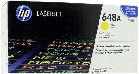 Картридж для лазерного принтера HP 648A (CE262A) желтый, оригинал 965844444193289