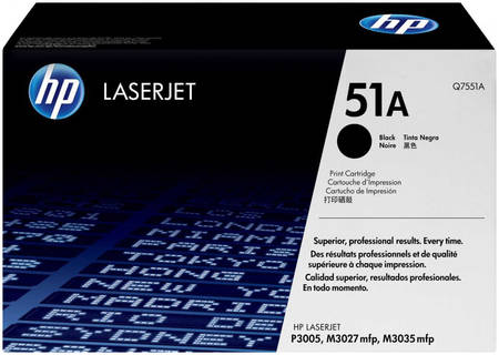 Картридж для лазерного принтера HP 51А (Q7551A) черный, оригинал 965844444193703