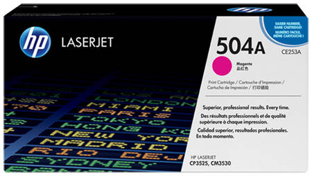 Картридж для лазерного принтера HP 504A (CE253A) пурпурный, оригинал 965844444193709
