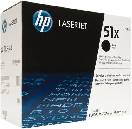 Картридж для лазерного принтера HP 51X (Q7551X) , оригинал