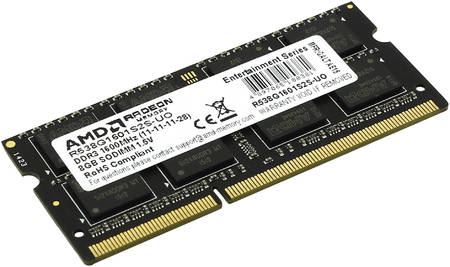 Оперативная память AMD 8Gb DDR-III 1600MHz SO-DIMM (R538G1601S2S-UO) 965844444196363