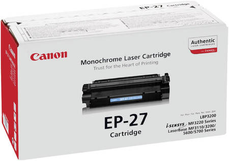 Картридж для лазерного принтера Canon EP-27 черный, оригинал 965844444196536