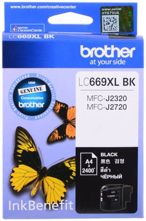 Картридж для струйного принтера Brother LC-669XL-BK, черный, оригинал LC-669XLBK 965844444197042