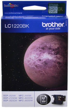 Картридж для струйного принтера Brother LC-1220BK, черный, оригинал 965844444197251