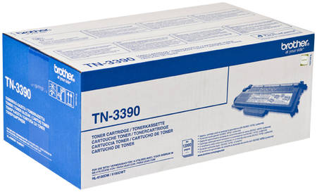 Картридж для лазерного принтера Brother TN-3390, черный, оригинал 965844444197292