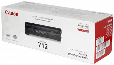 Картридж для лазерного принтера Canon 712 черный, оригинал 712BK 965844444197430
