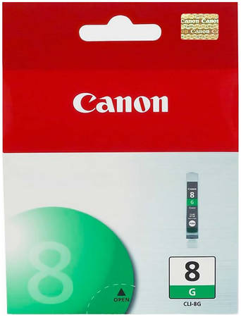 Картридж для струйного принтера Canon CLI-8G (0627B001) зеленый, оригинал 965844444197449