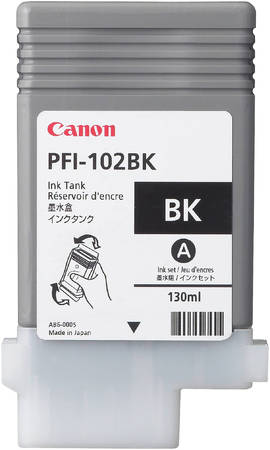 Картридж для струйного принтера Canon PFI-102BK черный, оригинал PFI-102 BK 965844444197480