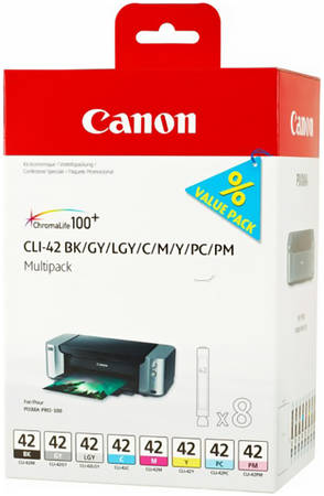 Картридж для струйного принтера Canon CLI-42 (6384B010) цветной, оригинал 965844444197616