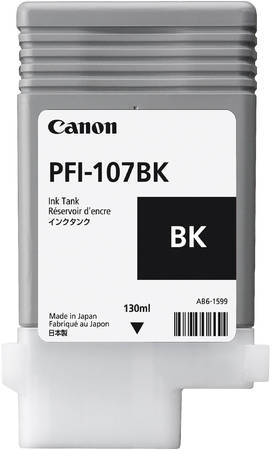 Картридж для струйного принтера Canon PFI-107 BK (6705B001) черный, оригинал 965844444197637