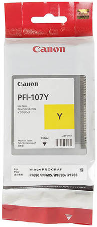 Картридж для струйного принтера Canon PFI-107 Y (6708B001) желтый, оригинал 965844444197643