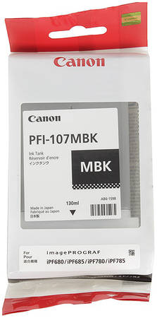 Картридж для струйного принтера Canon PFI-107 MBK 6704B001 матовый черный, оригинал 965844444197698