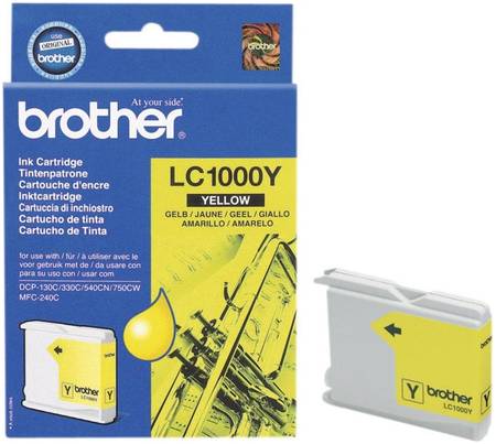 Картридж для струйного принтера Brother LC-1000Y, желтый, оригинал 965844444197704