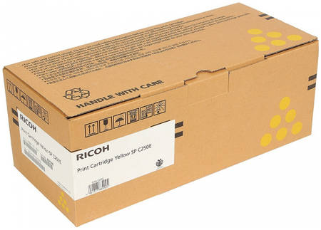 Картридж для лазерного принтера Ricoh SP C250E, желтый, оригинал 407546 965844444197783