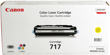 Картридж для лазерного принтера Canon 717Y желтый, оригинал 965844444197879