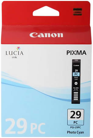 Картридж для струйного принтера Canon PGI-29PC голубой, оригинал 965844444197881