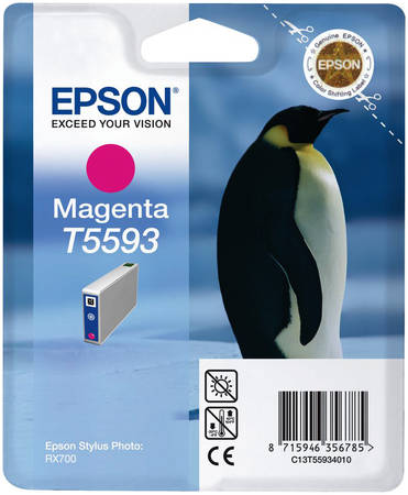 Картридж для струйного принтера Epson C13T55934010, пурпурный, оригинал 965844444199132