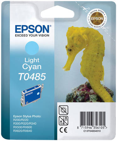 Картридж для струйного принтера Epson C13T04854010, голубой, оригинал 965844444199136
