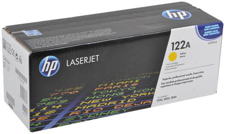 Картридж для лазерного принтера HP 122А (Q3962A) желтый, оригинал 965844444199400