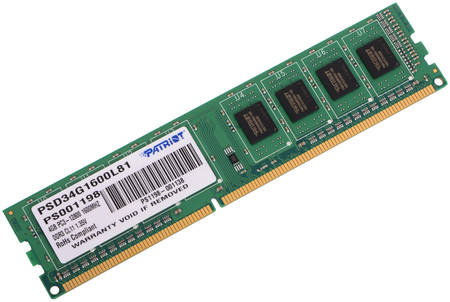 Patriot Memory Оперативная память Patriot 4Gb DDR-III 1600MHz (PSD34G1600L81) Signature Line 965844444199497