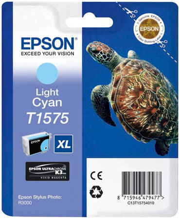 Картридж для струйного принтера Epson C13T15754010, голубой, оригинал 965844444199945