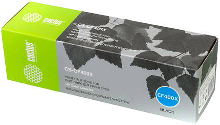 Тонер-картридж для лазерного принтера CACTUS CS-CF400X черный, совместимый 965844444248016