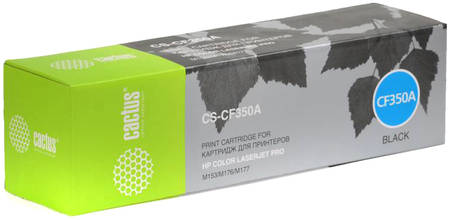 Тонер-картридж для лазерного принтера CACTUS CS-CF350A черный, совместимый 965844444248056