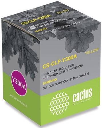Тонер-картридж для лазерного принтера CACTUS CS-CLP-Y300A желтый, совместимый 965844444248066