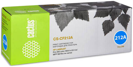 Тонер-картридж для лазерного принтера CACTUS CS-CF212A желтый, совместимый 965844444248095