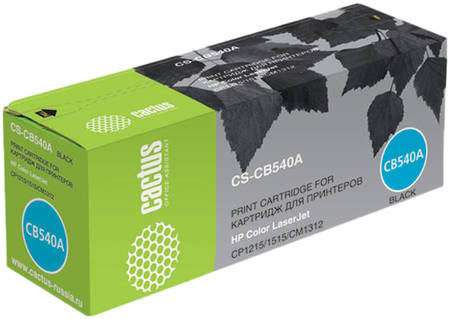 Тонер-картридж для лазерного принтера CACTUS CS-CB540A черный, совместимый 965844444248117