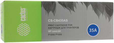 Тонер-картридж для лазерного принтера CACTUS CS-CB435AS черный, совместимый 965844444248183