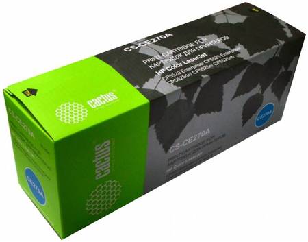 Тонер-картридж для лазерного принтера CACTUS CS-CE270A черный, совместимый 965844444248200