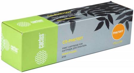 Тонер-картридж для лазерного принтера CACTUS CS-PH6700Y желтый, совместимый 965844444248338