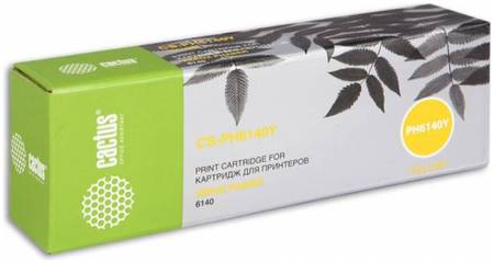 Тонер-картридж для лазерного принтера CACTUS CS-PH6140Y желтый, совместимый 965844444248546