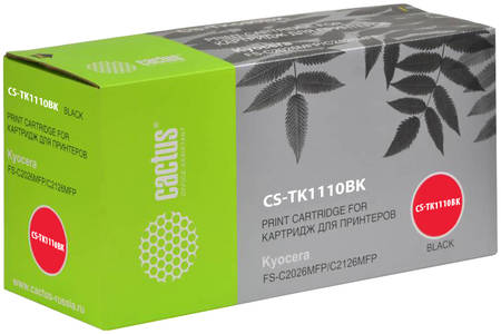 Тонер-картридж для лазерного принтера CACTUS CS-TK1110BK черный, совместимый 965844444248581
