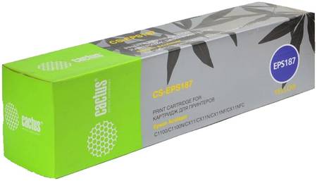 Тонер-картридж для лазерного принтера CACTUS CS-EPS187 желтый, совместимый 965844444248906