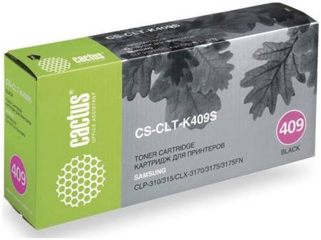 Тонер-картридж для лазерного принтера CACTUS CS-CLT-K409S черный, совместимый 965844444248916
