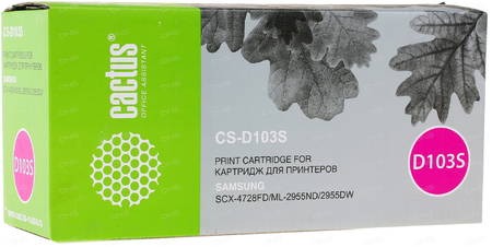 Тонер-картридж для лазерного принтера CACTUS CS-D103S черный, совместимый 965844444248927