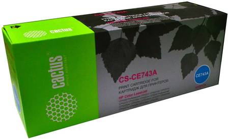 Тонер-картридж для лазерного принтера CACTUS CS-CE743A пурпурный, совместимый 965844444248962