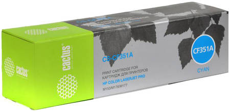 Тонер-картридж для лазерного принтера CACTUS CS-CF351A голубой, совместимый 965844444248988