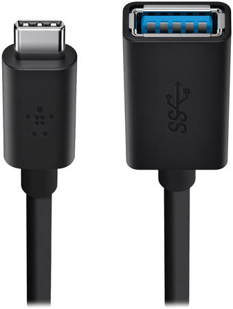 Переходник Belkin USB-C to USB-A Adapter (f2CU036btBLK) 0,14м Black 965844444404365